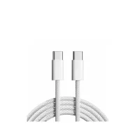 2M Braided Type C To Type C (White)- Bulk (Pack Of 10)