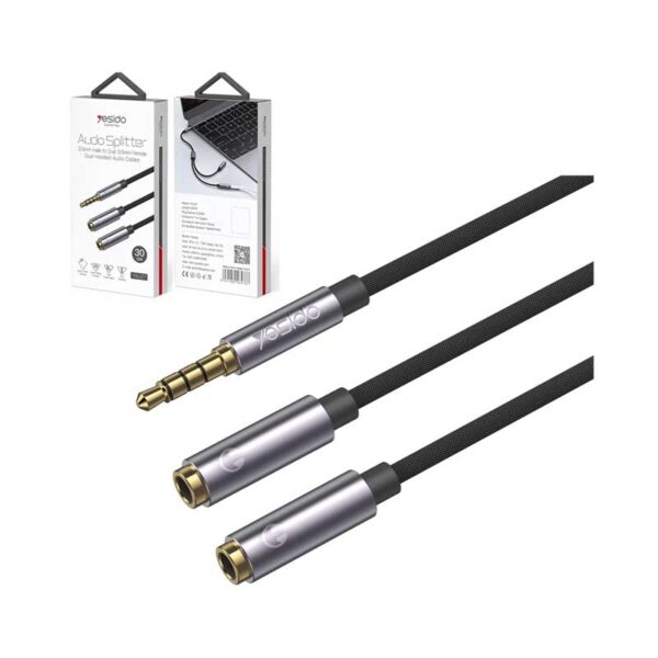 Yesido Dual Audio Splitter Braided Cable
