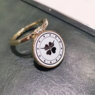 Glitter Phone Ring - White