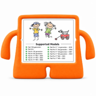 3D Silicone Stand Orange - 10.9/11'' For iPad
