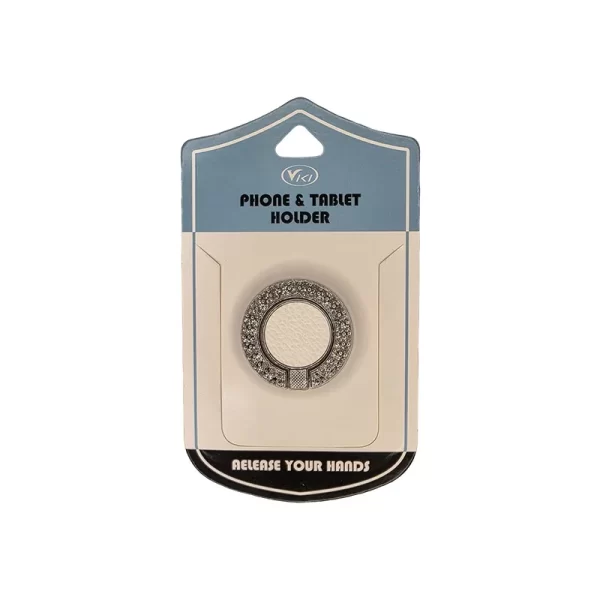 Ring Leather Diamond 2 White