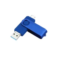 360 Rotation Data Traveler USB and Type C - 32 GB (Blue)