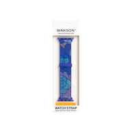 42/44/45/49mm Metal Mesh Design Blue Flower