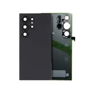 Replacement Back Cover Glass W/Camera Lens S24 Ultra - Black