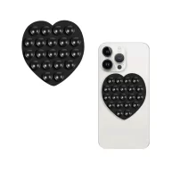 Suction Pad Heart Shape Black