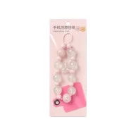Bracelet Lanyard For Cell Phones Pink Pearl