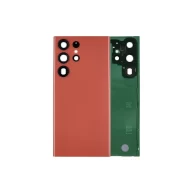 Replacement Back Cover Glass W/Camera Lens S23 Ultra - Red