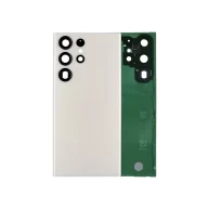 Replacement Back Cover Glass W/Camera Lens S23 Ultra - Cream