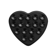 Heart Sticky suction Magsafe pad with stand - Black