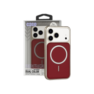 Elegant Leather Magsafe Maroon - iPhone 17 Pro