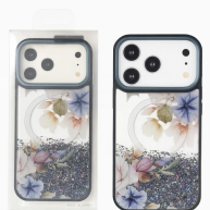 Floral Glitter MagSafe Black - iPhone 17 Pro