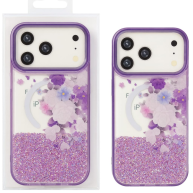 Floral Glitter MagSafe Purple - iPhone 17 Pro
