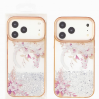 Floral Glitter MagSafe Rose Gold - iPhone 17 Pro