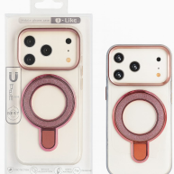 Hard Glitter Stand Magsafe Pink- iPhone 17 Pro