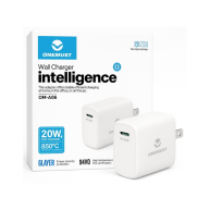 ONEMUST 20W Type C Fast Wall Charger White - OM-A06