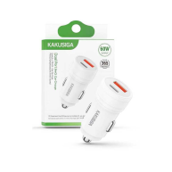 KAKU 60W Dual Port USB/Type C Car Charger White - KSC-1972
