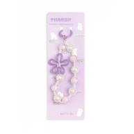Bracelet Lanyards For Cell Phone Purple Flower