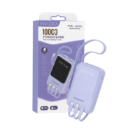 Kaku 4IN1 USB/Lightning/Type C/Micro 10000 mAh Power Bank (KSC-1095) - Purple