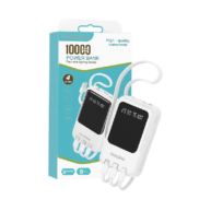 Kaku 4IN1 USB/Lightning/Type C/Micro 10000 mAh Power Bank (KSC-1095) - White