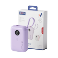 ZUZG Digital Display Type C PD20W Power Bank 10,000mAh purple – J40x