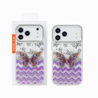 Holographic Butter Fly diamond Purple - iPhone 17 Pro