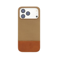 Dual Tone Dotted And Leather iPhone 17 Pro - Brown