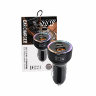 90W Dual Type-C And USB Car Charger - 90WDUCC