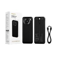 Hosgubo 10000mAh Smart LED Power Bank with Type-C Cable Black