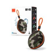 Ultra Portable Wireless Bluetooth Speaker with Rugged Fabric Mesh and Splashproof Outdoor Audio Camo