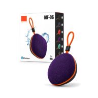 Ultra Portable Wireless Bluetooth Speaker with Rugged Fabric Mesh and Splashproof Outdoor Audio Purple