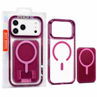 Shimmer Mag Safe W/Detachable Card Holder Cherry - iPhone 17 Pro