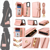 Cross Body Detachable Wallet Case Rose Gold - iPhone 17 Pro /18 Pro