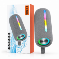 Wireless Portable Speaker With RGB Light - Grey