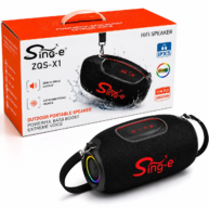 SING-E Outdoor Wireless Speaker With Strap - Black