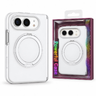 Leather Magsafe With Rotation Stand White - iPhone Duo