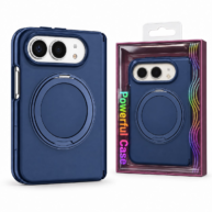 Leather Magsafe With Rotation Stand Navy - iPhone Duo