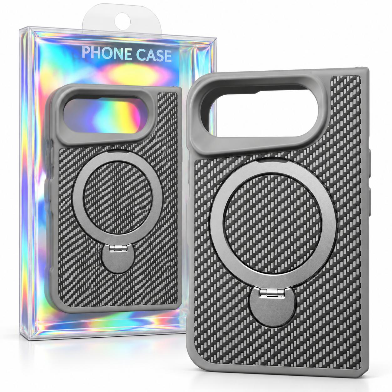 Carbon Fiber Rotation Stand Gray - iPhone Duo