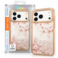 Floral Glitter MagSafe Rose Gold - iPhone 17 Pro