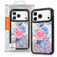 Floral Glitter MagSafe Black - iPhone 17 Pro