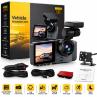 Vehicle Black Box DVR Dual Lens Dash Camera - 1080 Full HD