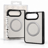 Carbon Fiber Magsafe White - iPhone Duo