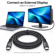 All Function Type C to Type C Cable (Supports External Display)